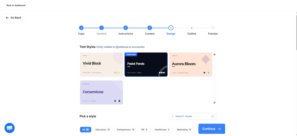 5. Add Design Preferences