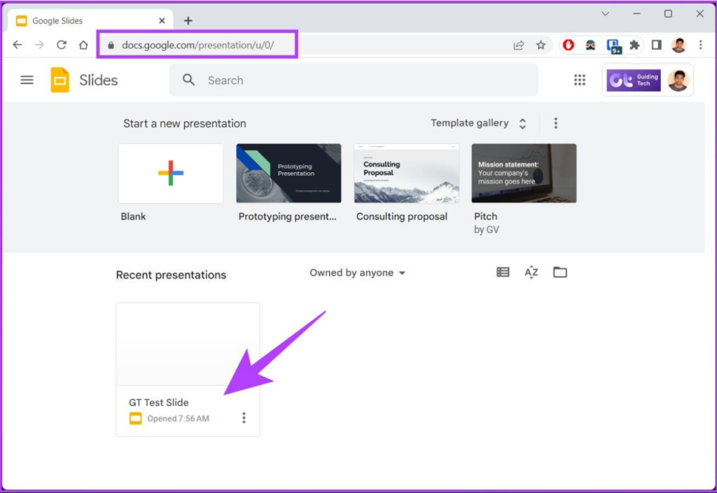 Open the presentation file you wish to convert