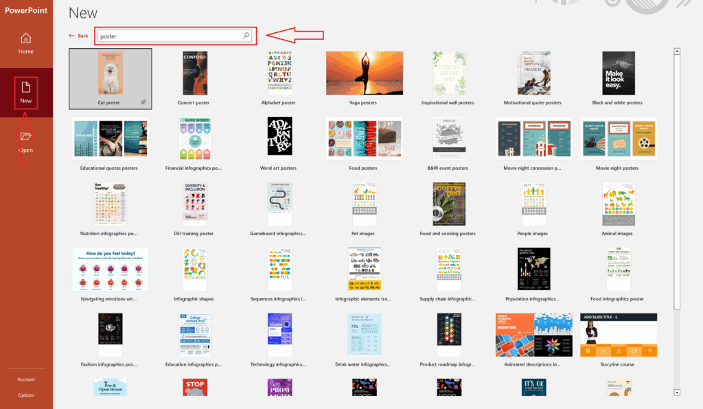 Step 2: Search for a Poster Template