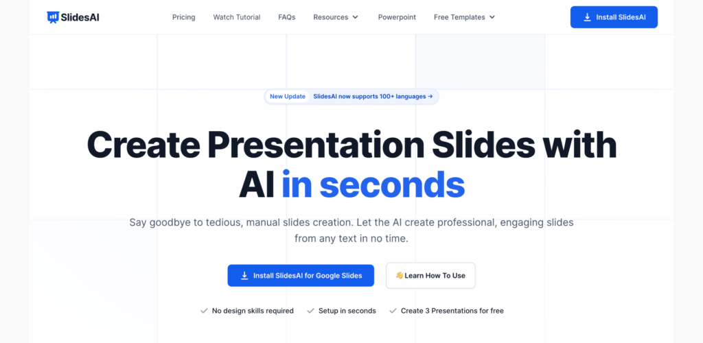 SlidesAI pitch deck generator