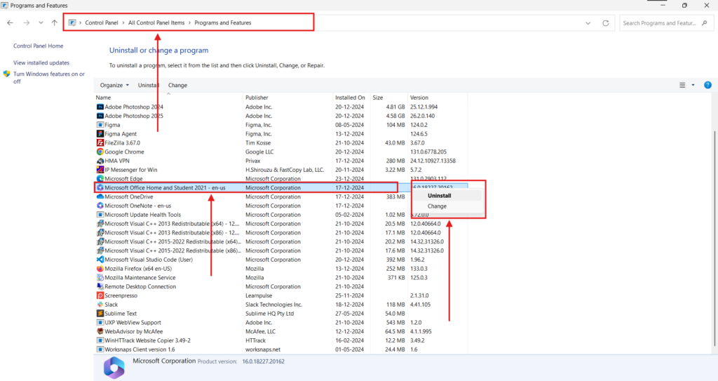 Method 3: Repair Your Microsoft Office Installation