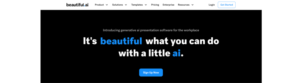 Beautiful AI homepage