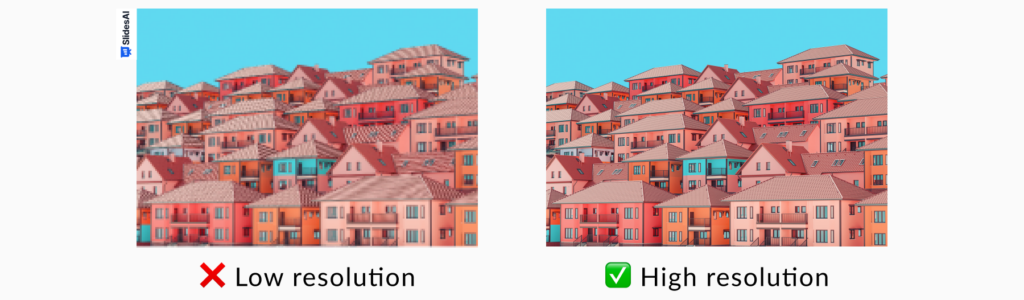 Comparing image resolutions