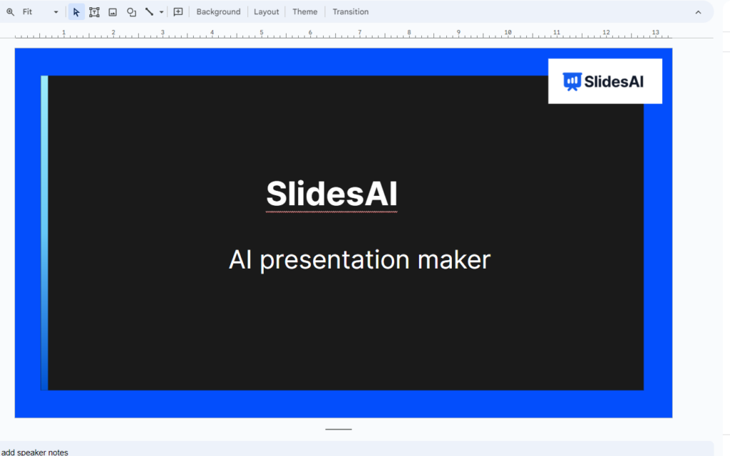 imported a new theme to your Google Slides presentation