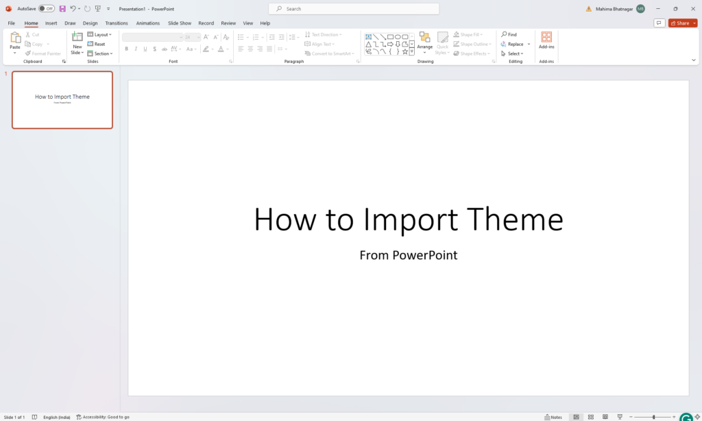 Open your Powerpoint presentation
