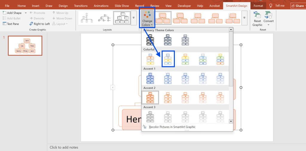 Customize Design and Colors