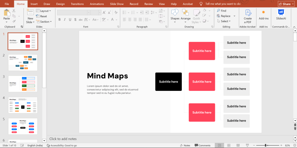 Open the downloaded templat in PowerPoint and do the necessary changes 