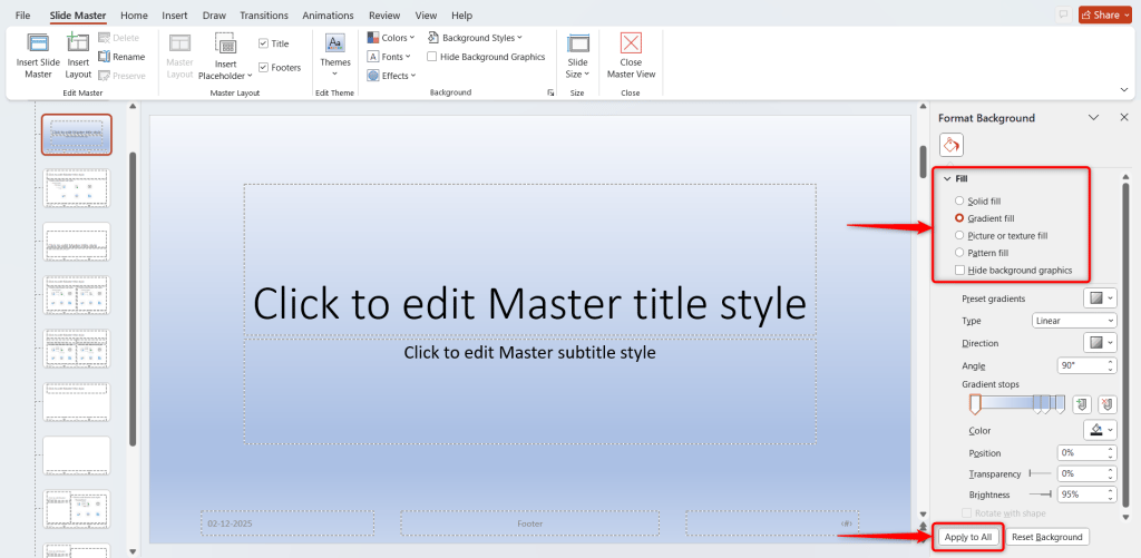 Under “Fill Options”, choose any style you want.