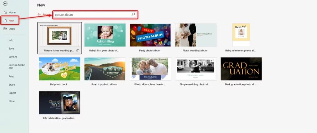 Create an image collage using PowerPoint Templates
