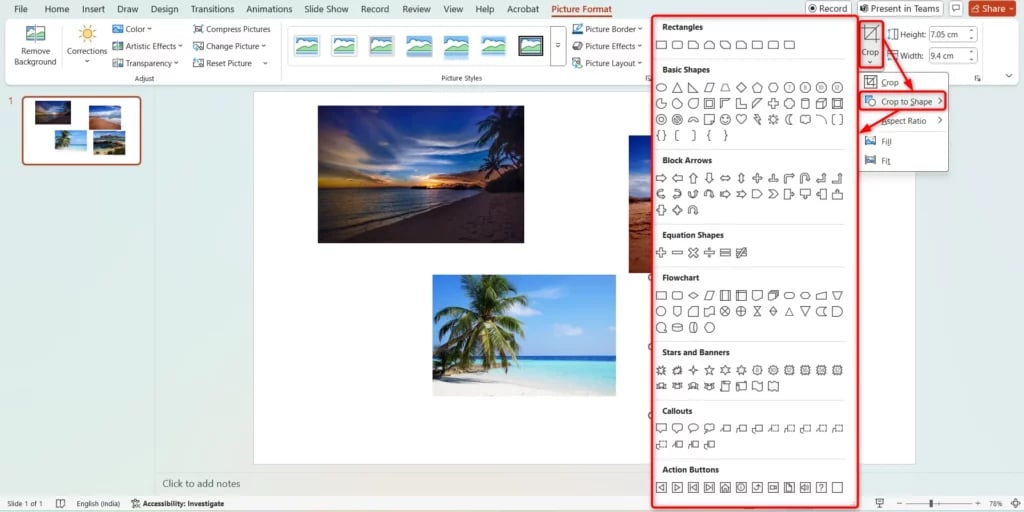 Crop Photos into Shapes in PowerPoint