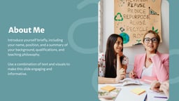 Teacher / Educator Portfolio Presentation template