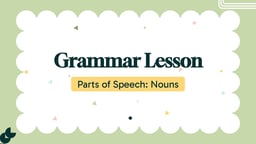 English Grammar Lesson Presentation template