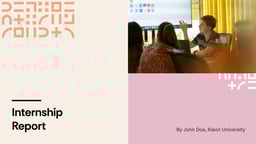 Internship Report: Training and Project Management Presentation template