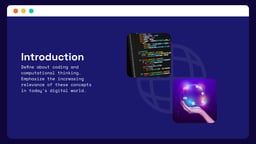 Education – Coding and Computational Thinking Presentation template