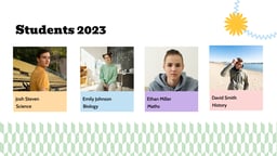 Retro Themed School Yearbook Presentation template