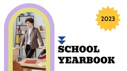 Retro Themed School Yearbook Presentation template