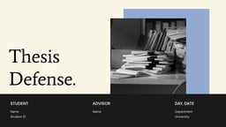 Thesis Defense – Education Presentation template