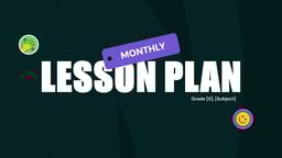 Monthly Lesson Plan template