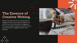 Creative Writing Workshop Presentation template