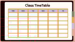 Classroom Planner Academic Presentation template