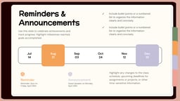 Classroom Planner Academic Presentation template
