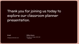 Classroom Planner Academic Presentation template