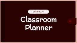 Classroom Planner Academic Presentation template