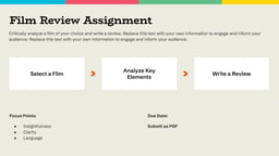 Film Studies – Film Pitch Deck template