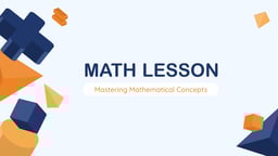 Academic Math Lesson Presentation template