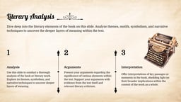 Literature Project Academic Presentation template