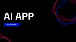AI App Investor Pitch Deck Presentation template