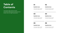 Table of Contents Templates template