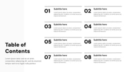 Table of Contents Templates template