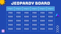 Jeopardy Presentation Templates template