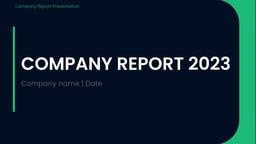 Company Report Presentation template