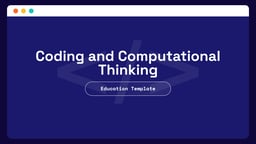 Education - Coding and Computational Thinking Presentation template