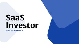 SaaS Investor Pitch Deck template