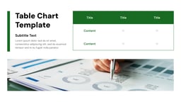 Table Presentation template