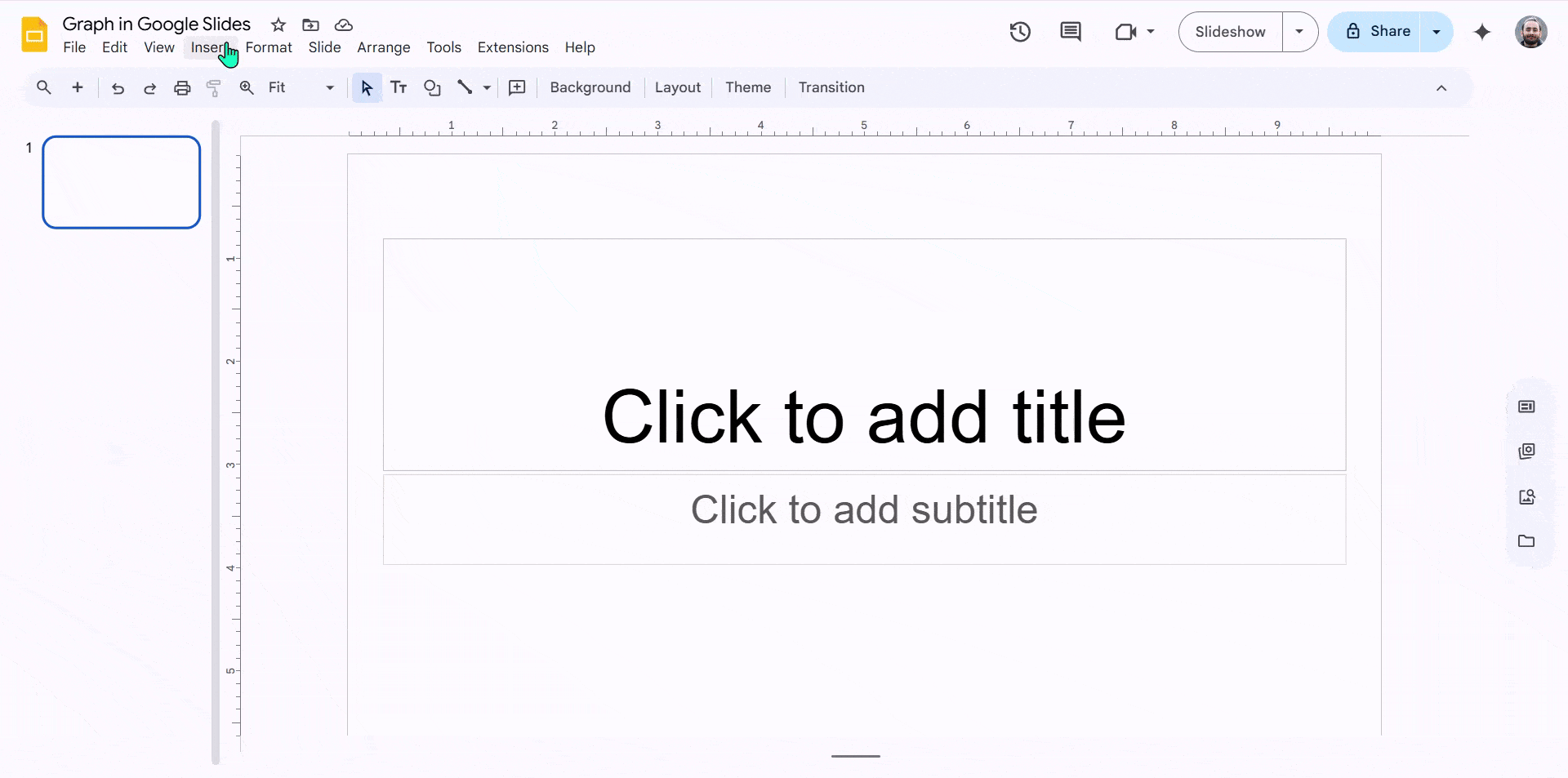 insert chart in google slides