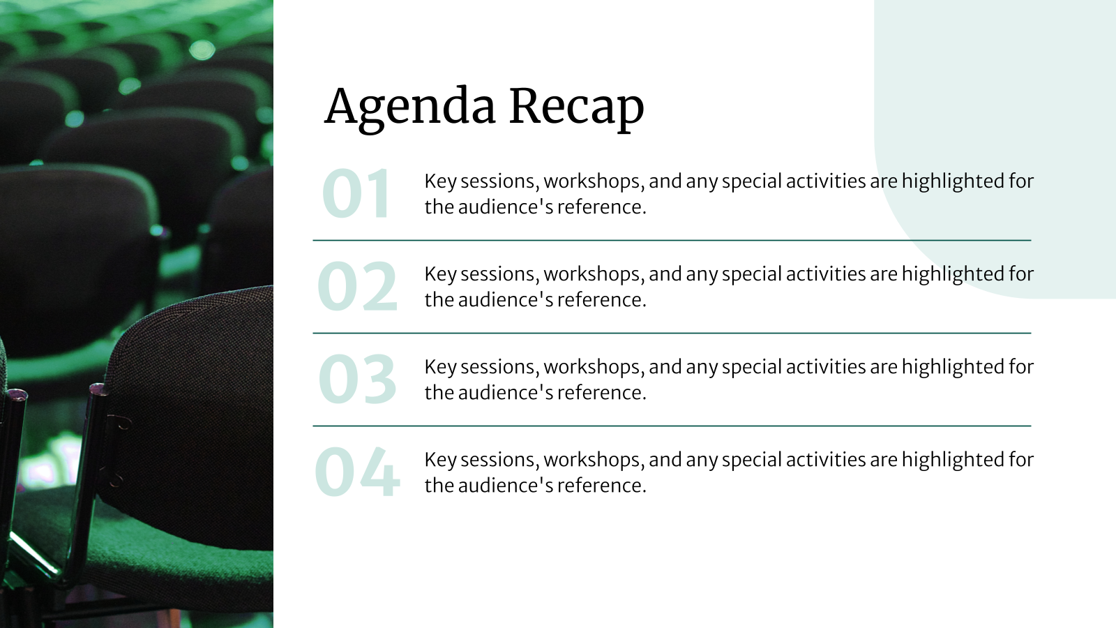 Post Event Recap and Analysis Deck template