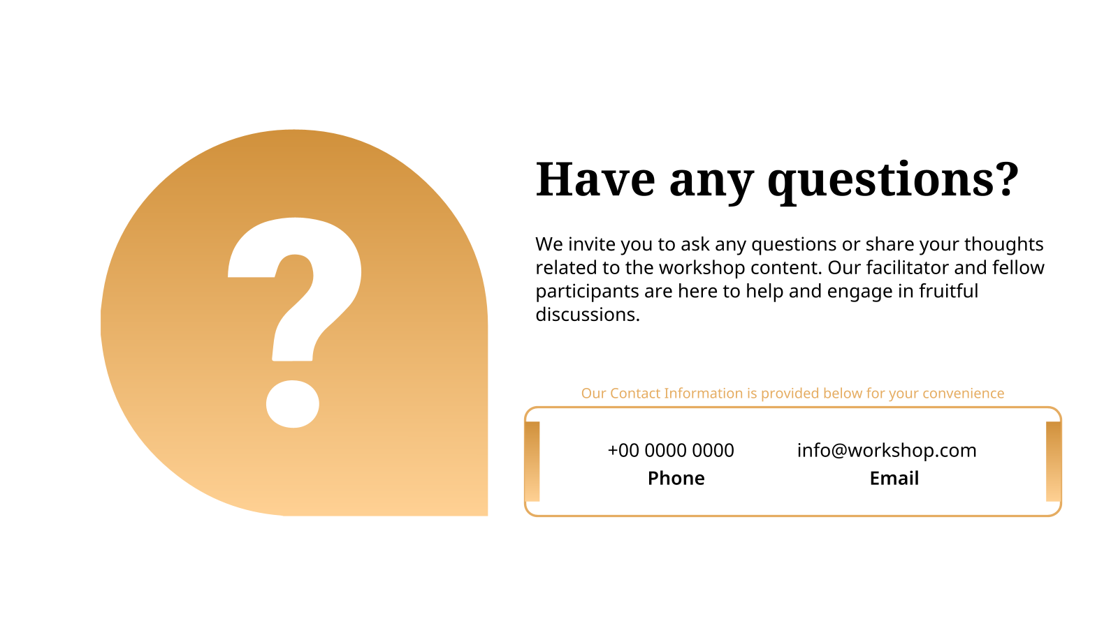 Workshop Awareness template