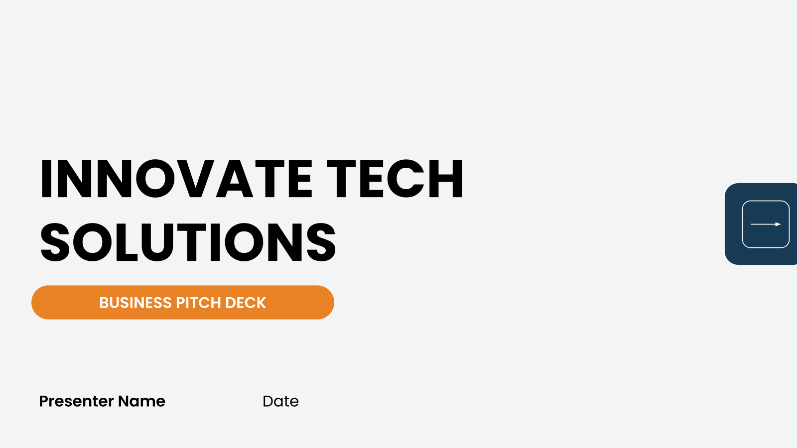 Business Pitch Deck Template