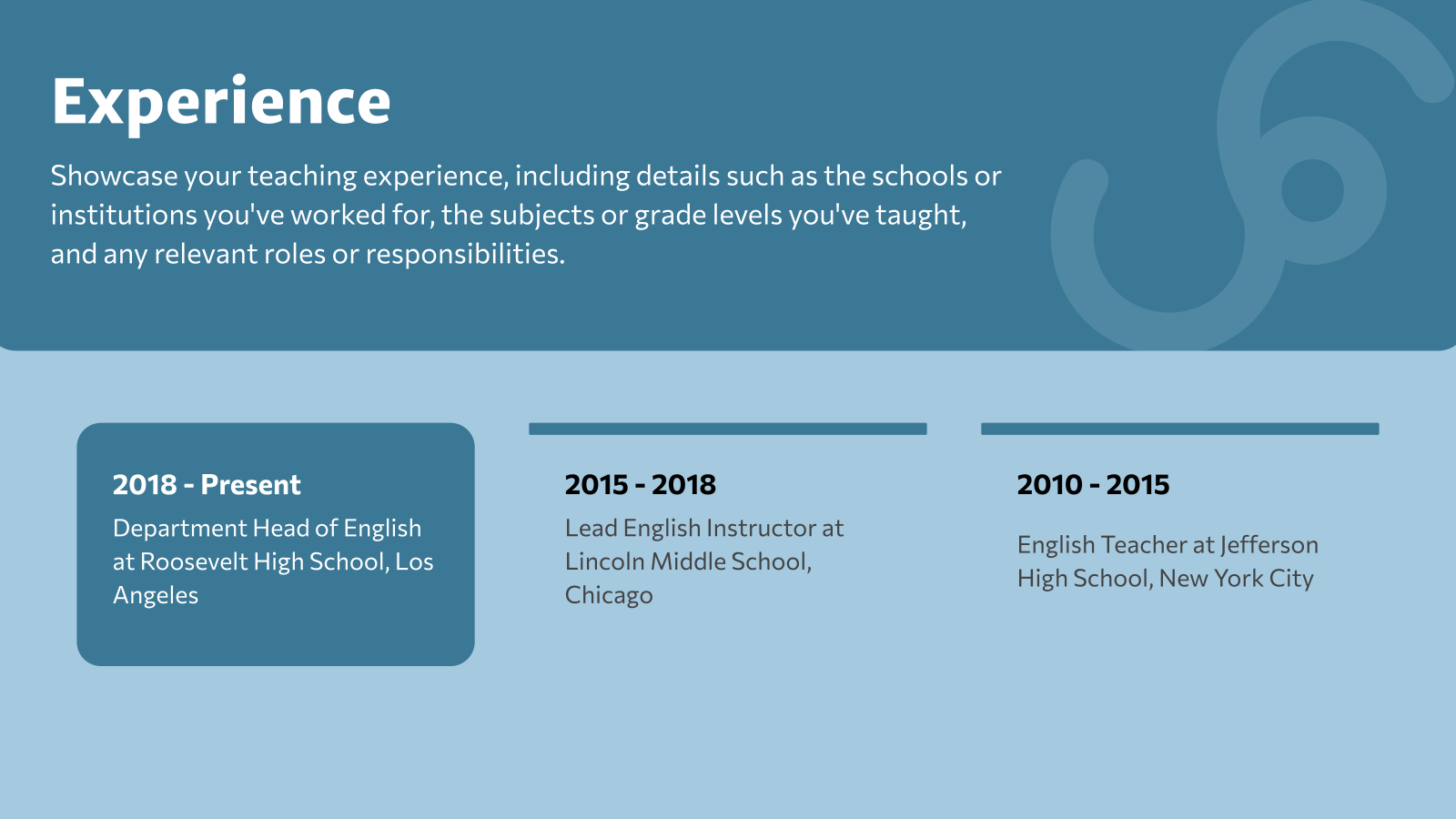 Teacher / Educator Portfolio Presentation template