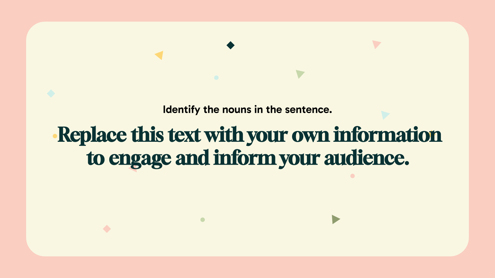 English Grammar Lesson Presentation template