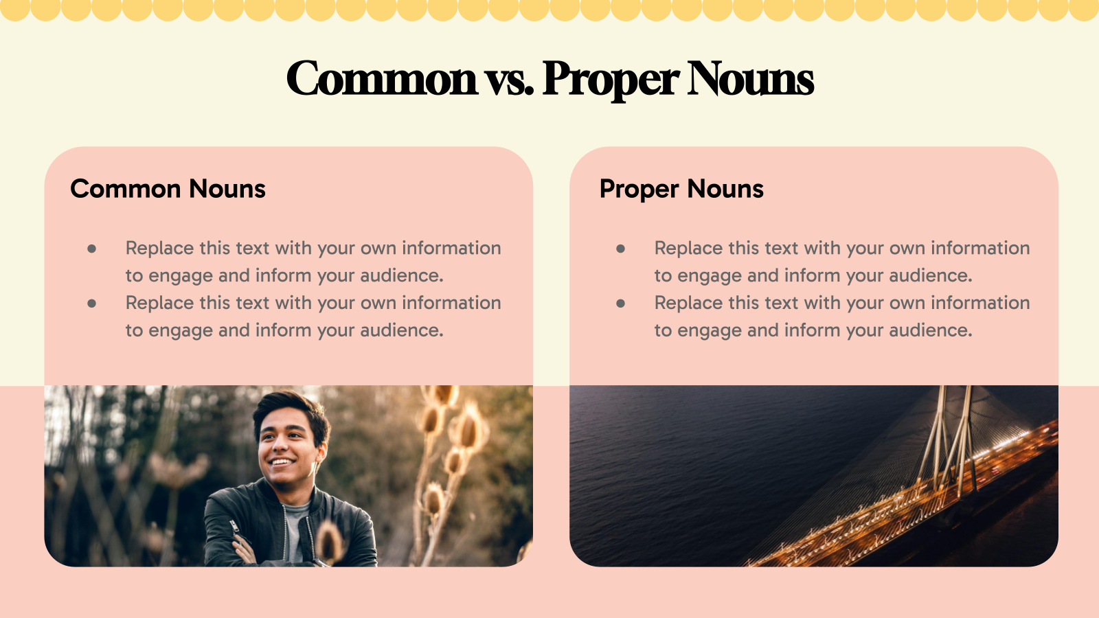 English Grammar Lesson Presentation template