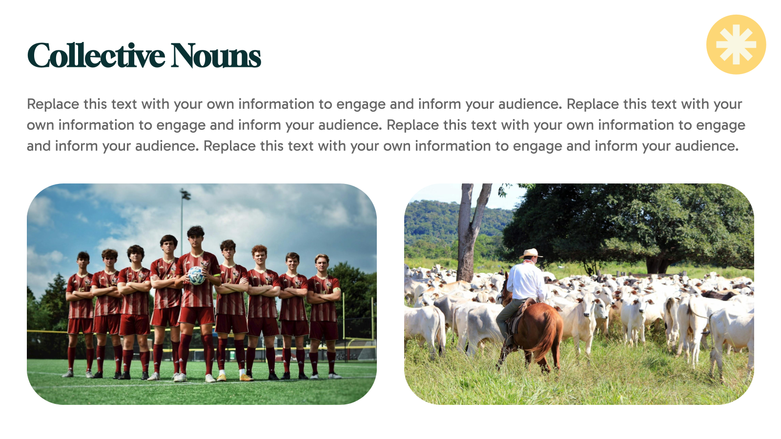 English Grammar Lesson Presentation template