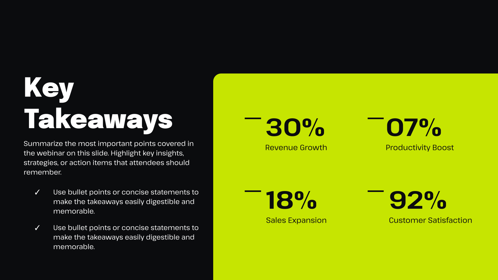 Webinar Recap Presentation template