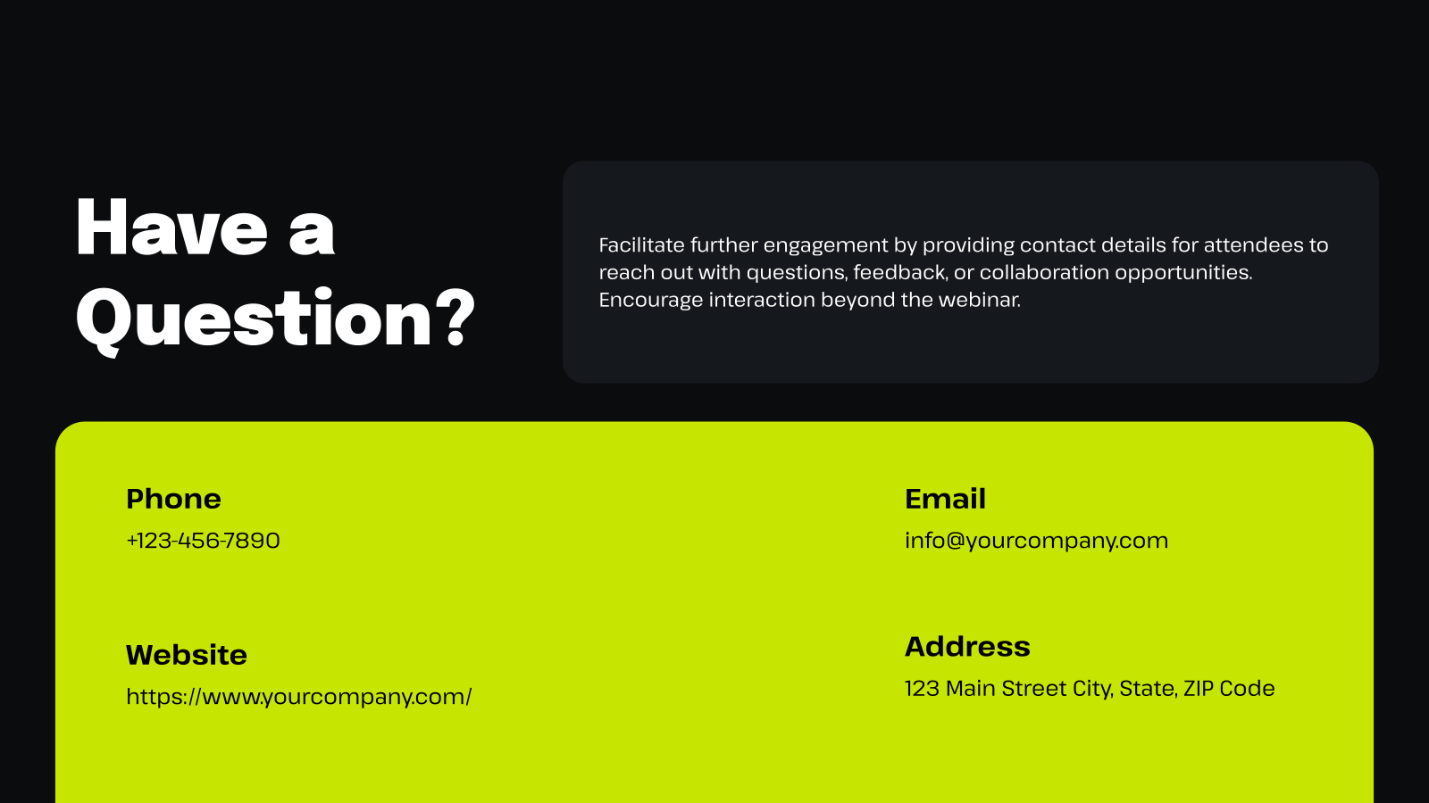 Webinar Recap Presentation template