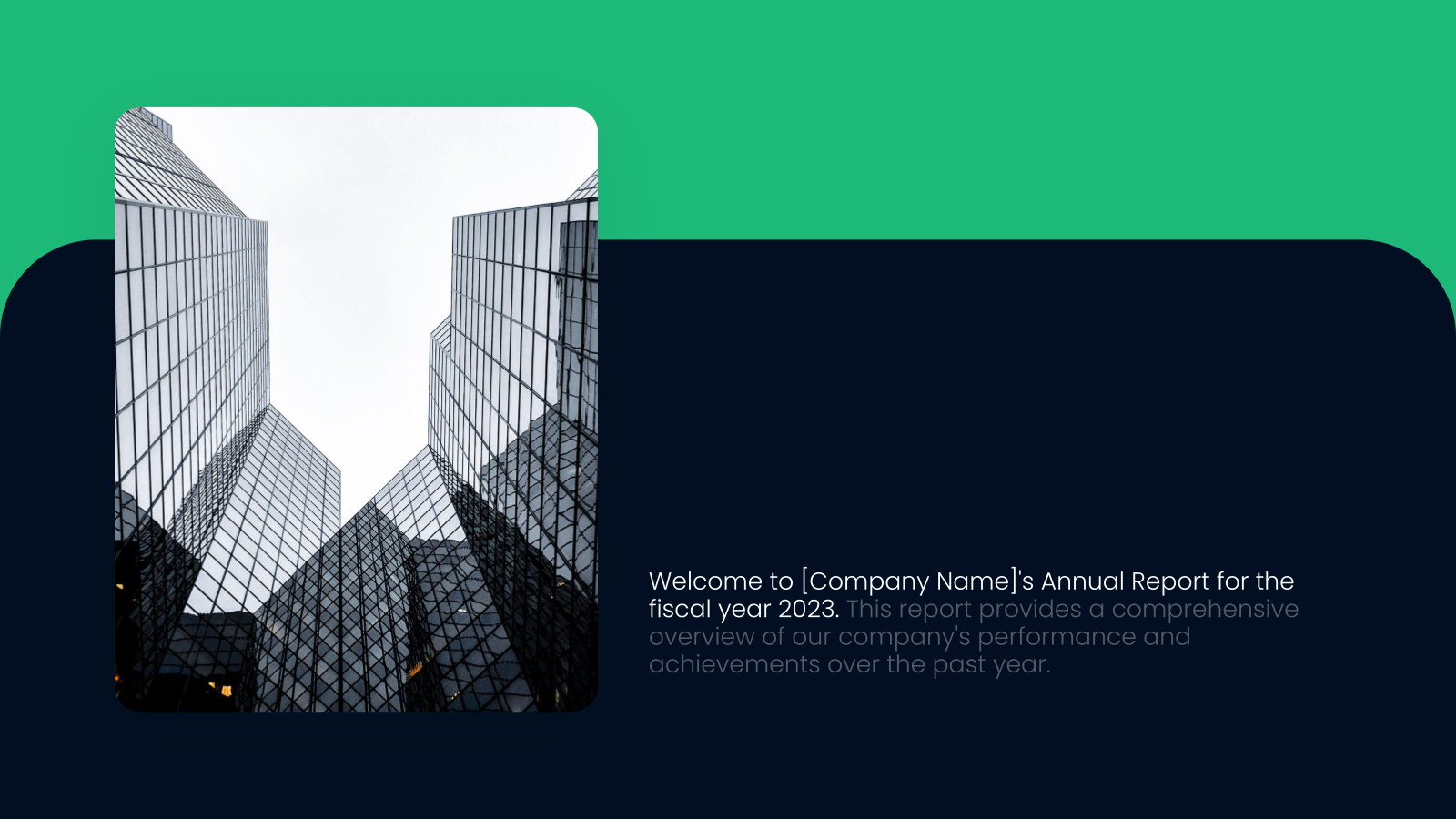 Company Report Presentation template