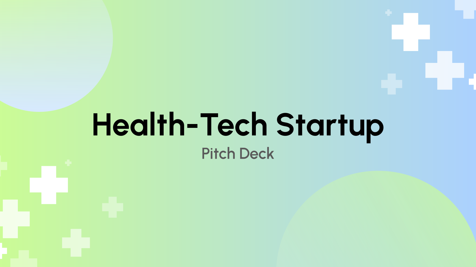 Health Tech Startup Pitch Deck Template